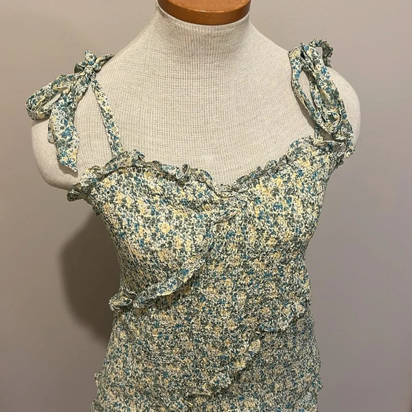 NWT!! ASTR - Eastwick Dress - Green/Blue/Yellow Floral - Size Large - Picture 5 of 11